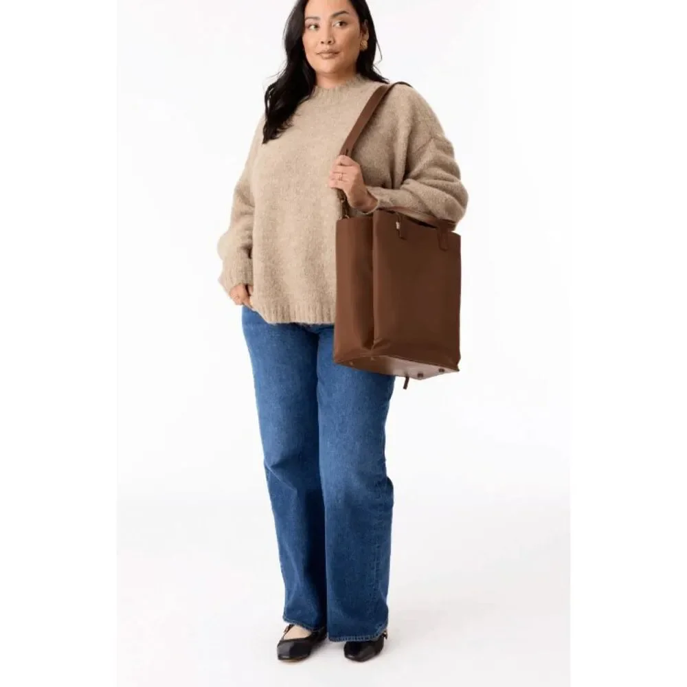 NWT BEIS Commuter Tote in Maple Brown